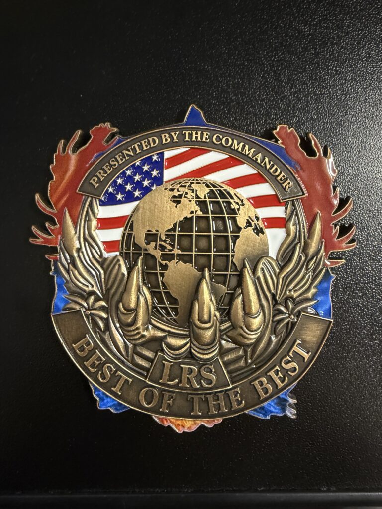 Corporate leader handing out award coins and coins of excellence Hagerstown